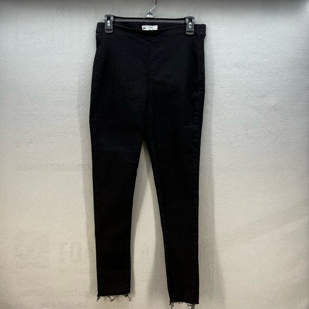 Free People Jeans Women's W29 Black Jeggings Raw Hem Preppy Normcore Skater